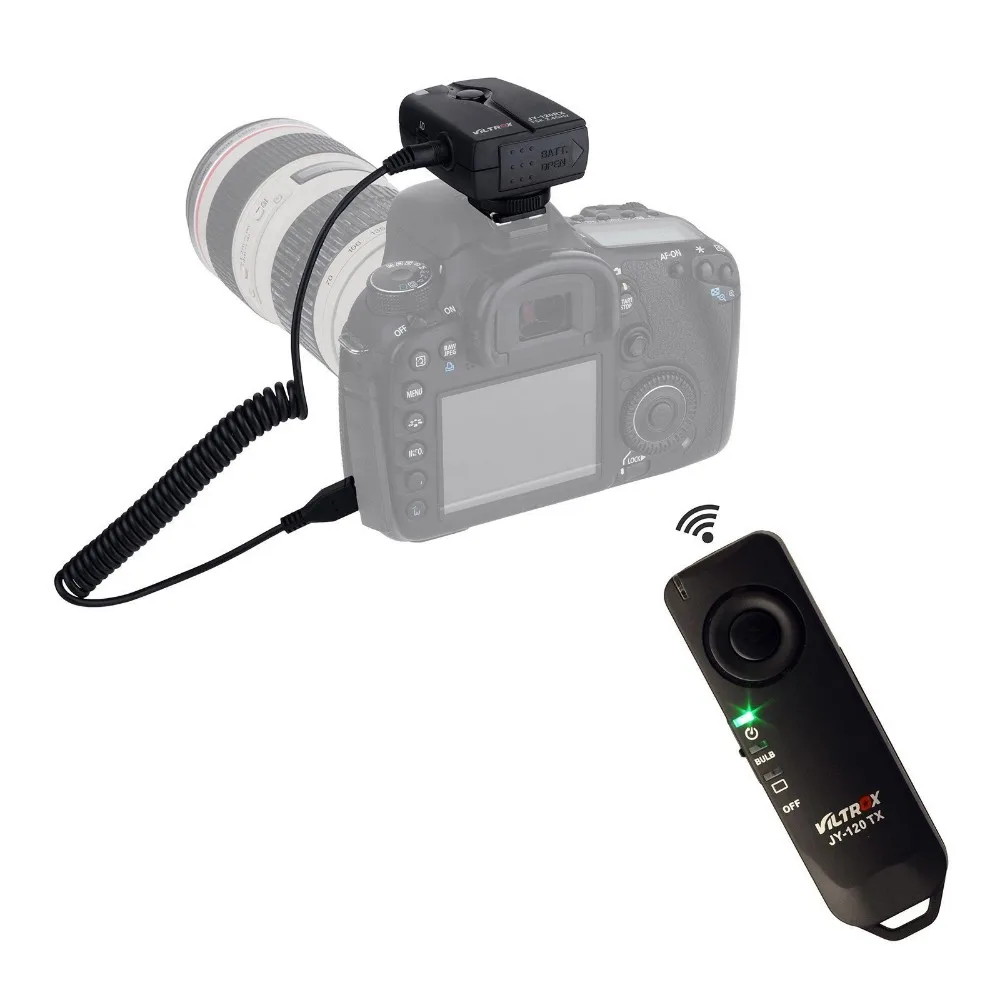 

Viltrox JY-120-C1 2.4GHz Wireless Remote Shutter Release for Canon 750D 700D 650D 600D 80D 77D 800D 550D 760D 1100D 1200D 1300D