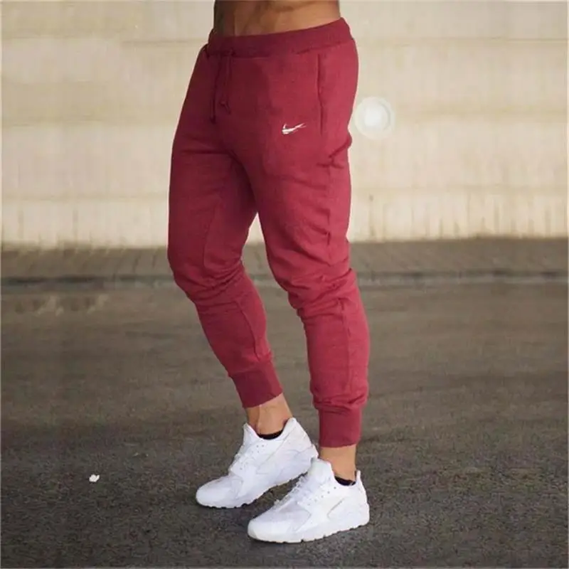 

2019 New Men's Jogging Pants Solid Color GYM Training Pants Sportswear Jogging Sports Pants Men's Running Swear Running Pants