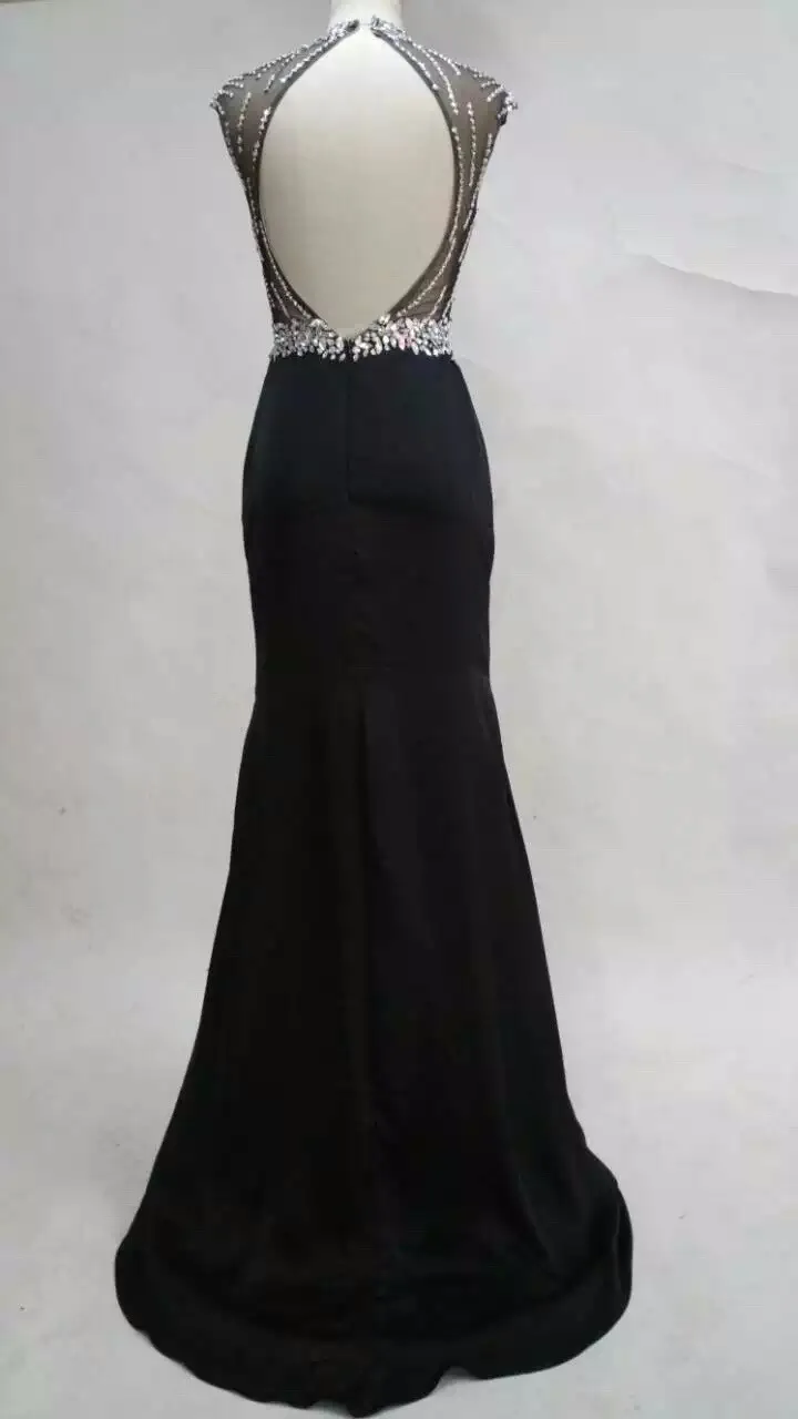 Vraies photos de pierres noires robe de soiree longue 2016 sirene nouveaute mariage