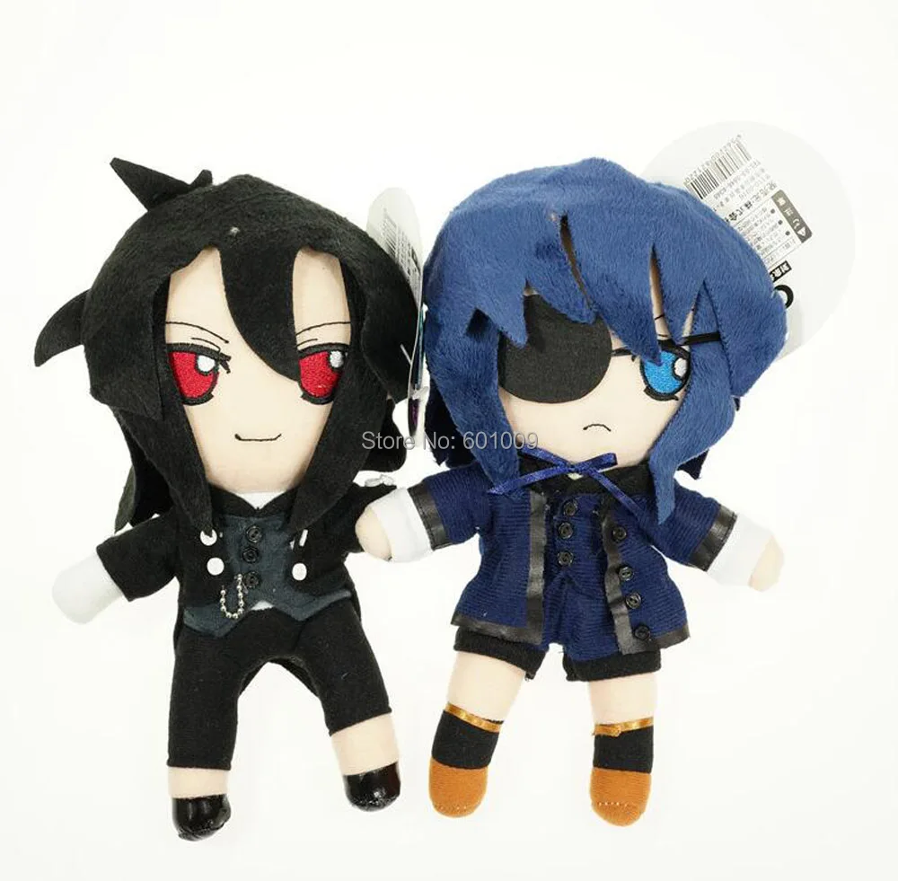 Черный Дворецкий куросицудзи Ciel Sebastian Michaelis 25 см Плюшевые игрушки куклы розничная