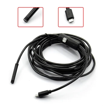 

5.5mm Lens Android OTG USB Endoscope Camera 2M Smart Android Phone USB Borescope Inspection Snake Tube Camera 6LED