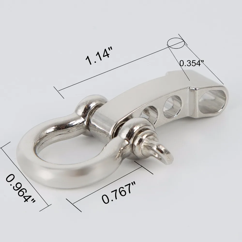 10 PCS O U Shape Zinc Alloy Adjustable Anchor Shackle Emergency Rope Survival Paracord Bracelet Buckle for EDC Outdoor Camping