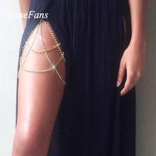 StoneFans, кристальная цепочка на бедро, ювелирное изделие, блестящее женское белье, стразы, ювелирное изделие для тела, цепочка на бедро, подарок для нее