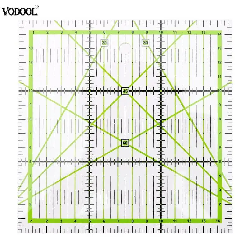 1 шт. ручной инструмент для рукоделия Лоскутная линейка квадратная Веерная форма портной мерки линейки для резки ткани швейные инструменты для рукоделия швейные инструменты