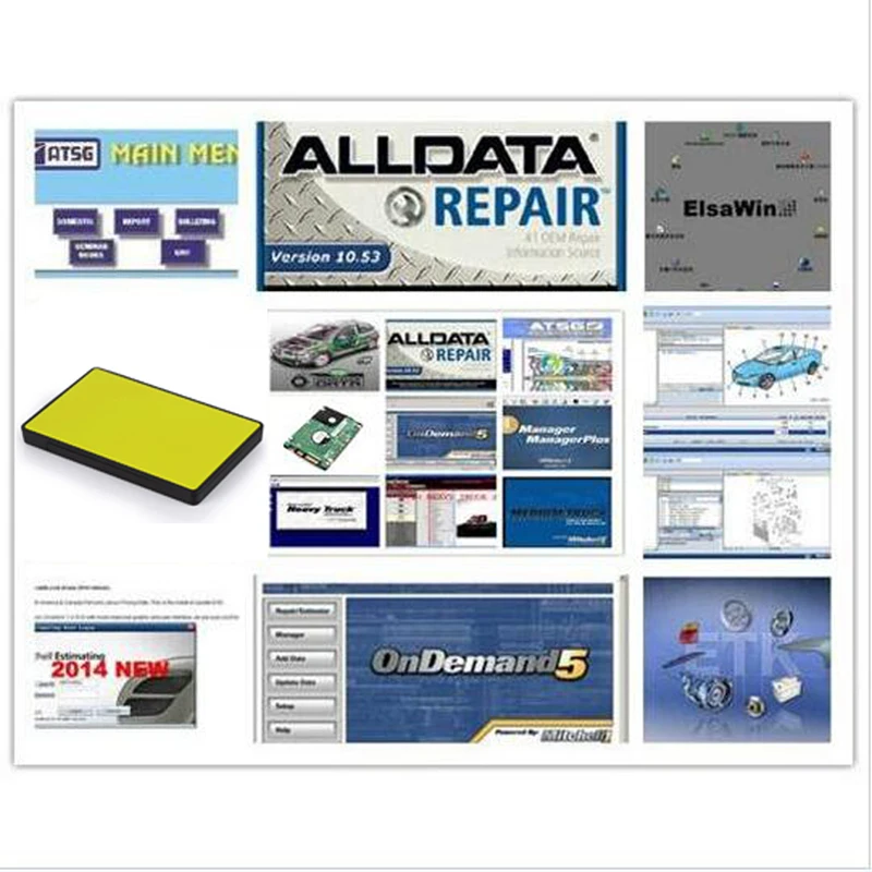 Alldata и mit // chell программное обеспечение все данные 10 53 + Mit OD5 2015 ElsaWin 6 0 Vivid цех atsg 2017 в