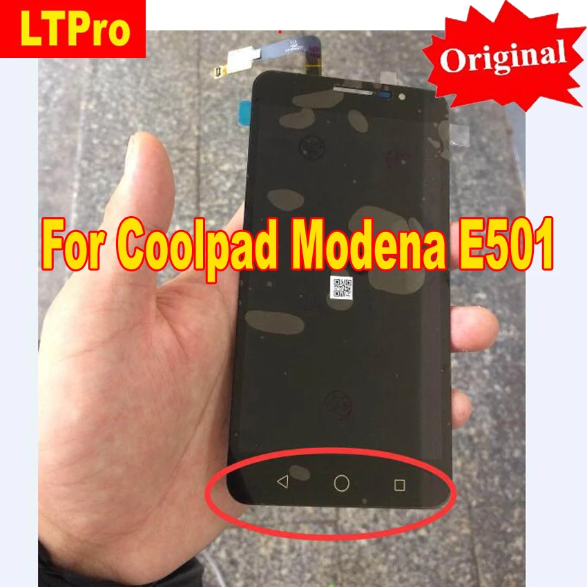 

LTPro 100% Original Best Working Full LCD Display Touch Screen Digitizer Assembly For Coolpad Modena E501 Phone parts
