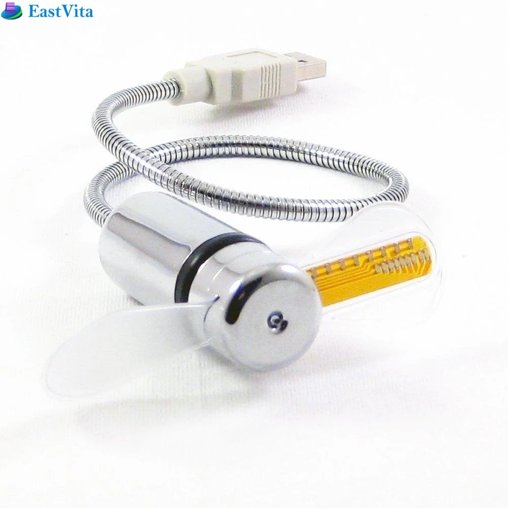 EastVita USB светодиодный вентилятор-часы с питанием от USB портативный вентилятор портативное охлаждающее решение тихий мини s-образный USB вентилятор для ноутбука или ПК r60