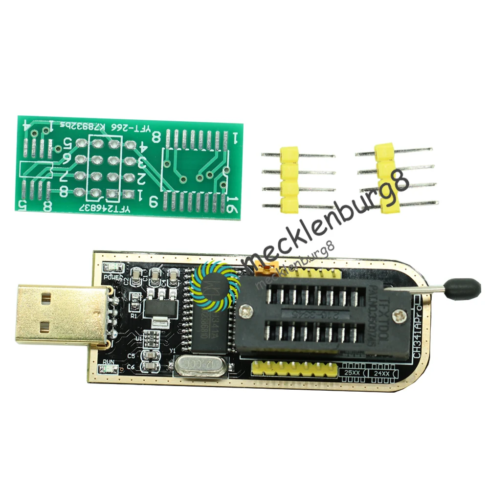

CH341A 24 25 Series EEPROM Flash BIOS USB Programmer Module USB to TTL 5V-3.3V Power Supply Automatic Identification