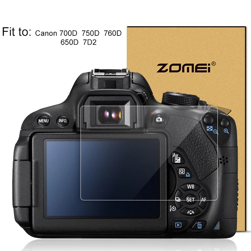 ZOMEI Tempered Glass LCD Screen Film Protector for Canon 700D 750D 760D