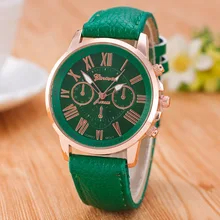 reloj mujer Original Geneve Br New Wrist Watches For Men Women Quartz Gold Rome’s Number Dial Watch Pu Leather B Clock