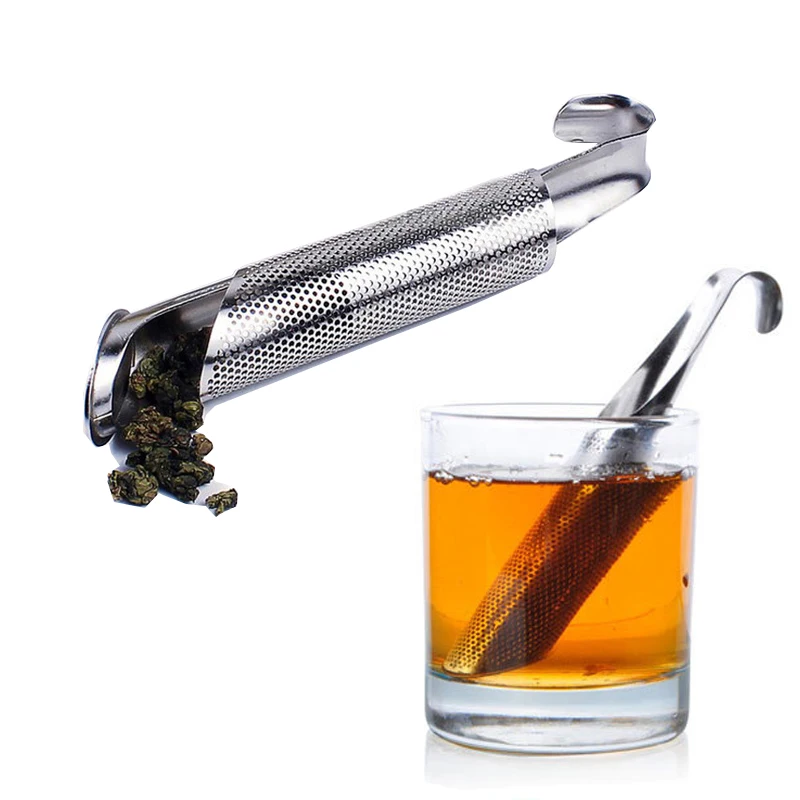 Stainless Steel Tea Infuser Creative Pipe Design Metal Tea Strainer for