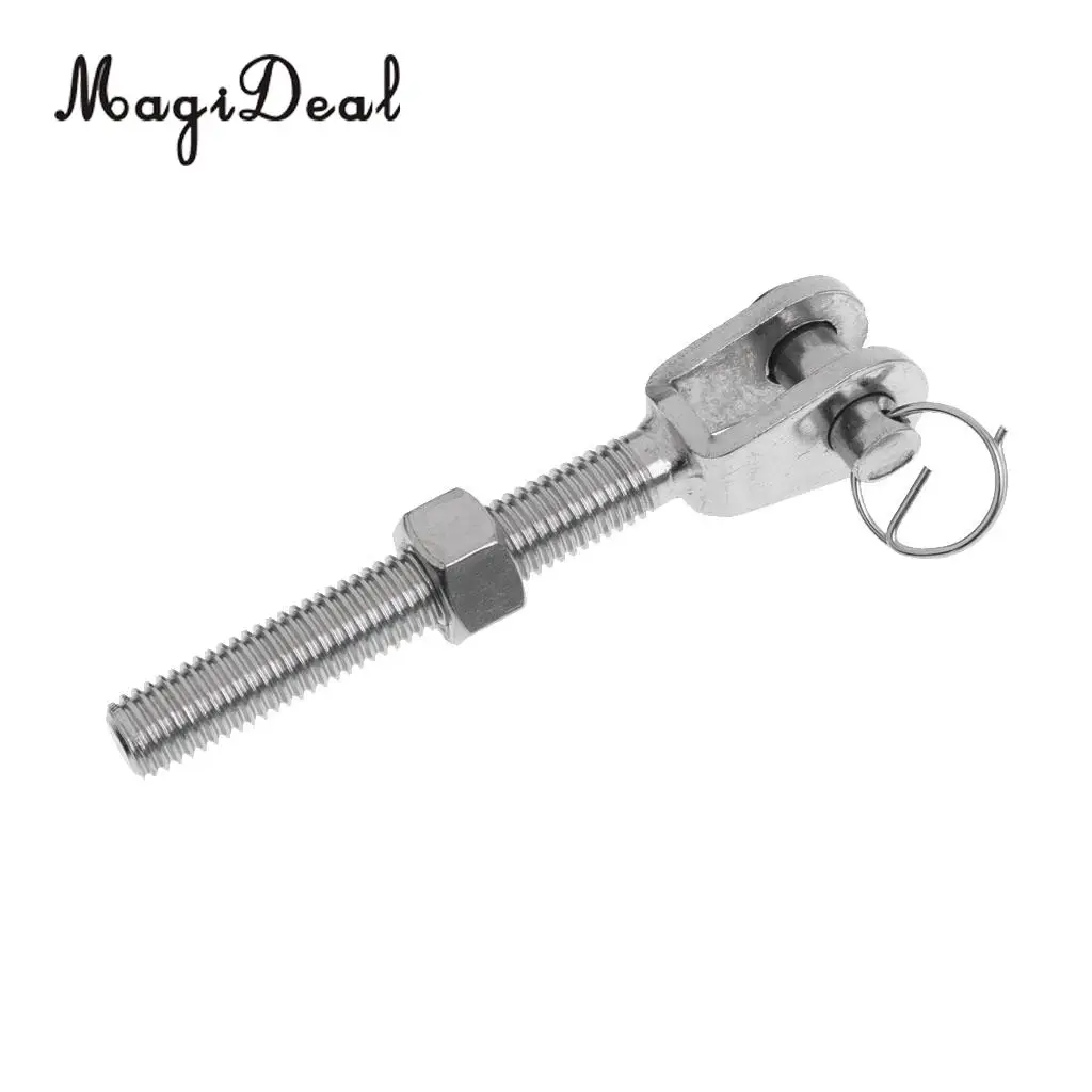 MagiDeal M5 M6 M8 M10 M12 Marine Stainless Jaw Open Bolt & Nut Replacement Turnbuckle Rigging Screw for Kayak Canoe Boat Dinghy