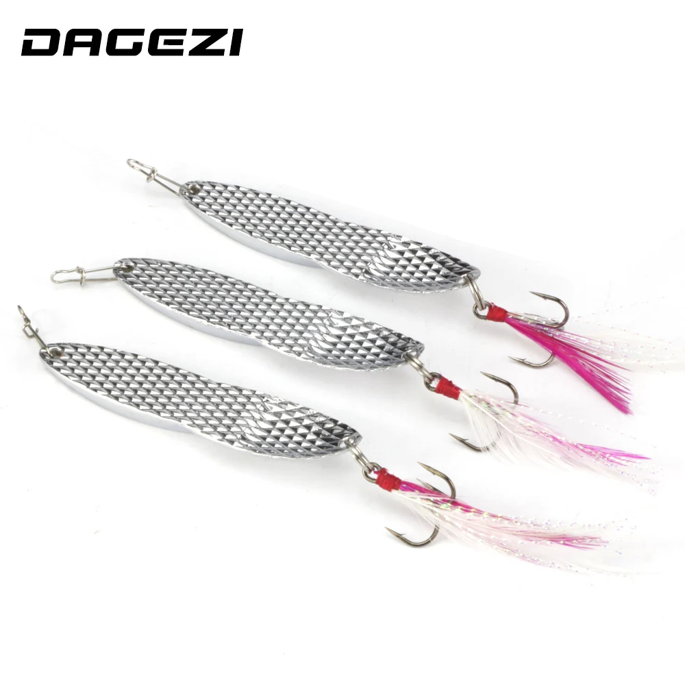 DAGEZI 18g المعادن الترتر الصيد إغراء ملعقة إغراء مع ريشة الضوضاء شىء صغير براق الطعوم الثابت خطاف ثلاثي Pesca الصيد معالجة DAGEZI 18g المعادن الترتر الصيد إغراء ملعقة إغراء مع ريشة الضوضاء شىء صغير براق الطعوم الثابت خطاف ثلاثي Pesca الصيد معالجة