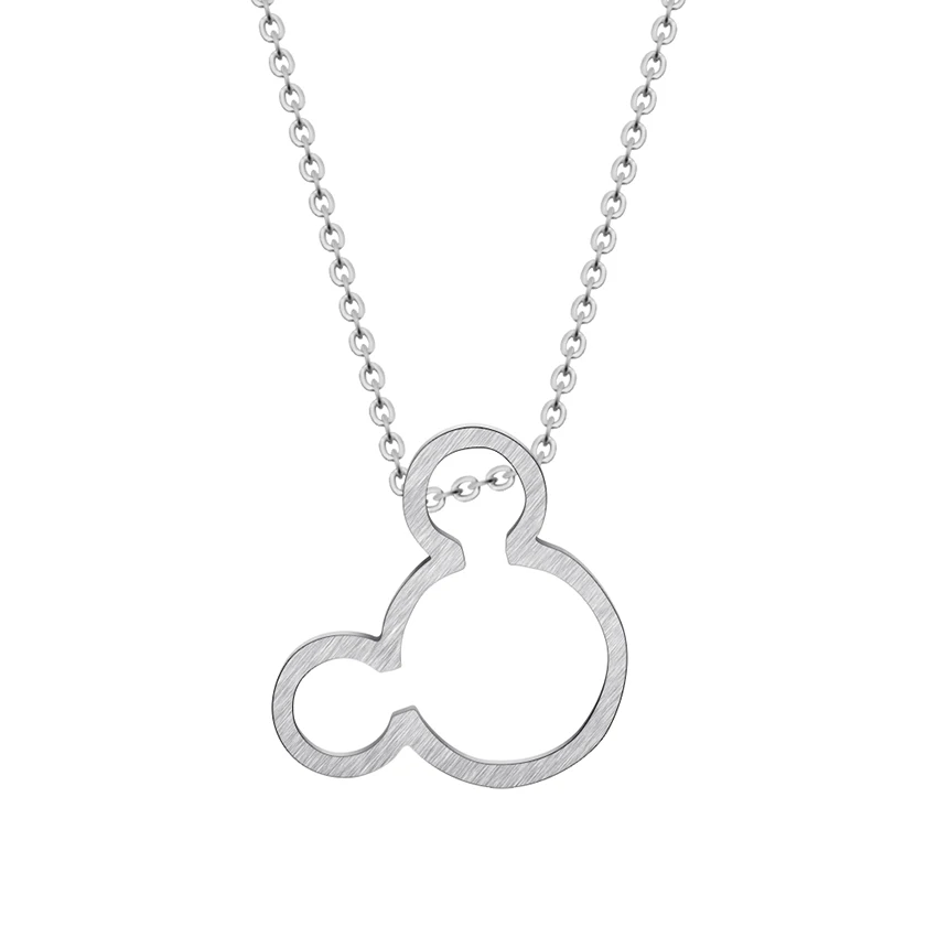 

ACEBFEET Simple Design Dainty Cute Mickey Ears Necklace Cartoon Style Baby Mouse Necklace Christmas Gift Birthday Gift Collar