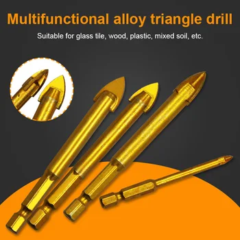 

Triangular Tile Drill Alloy Tungsten Steel Drills Bits for Ceramic Marble Concrete Glass --M25