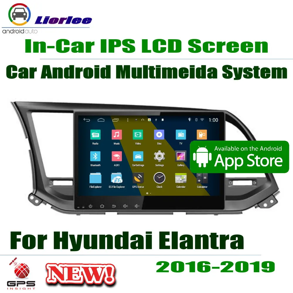 

For Hyundai Elantra 2016~2019 GPS Navigation Carplayer Android RockChip PX5 1080P 10.1" HD IPS LCD Screen Radio Head Unit