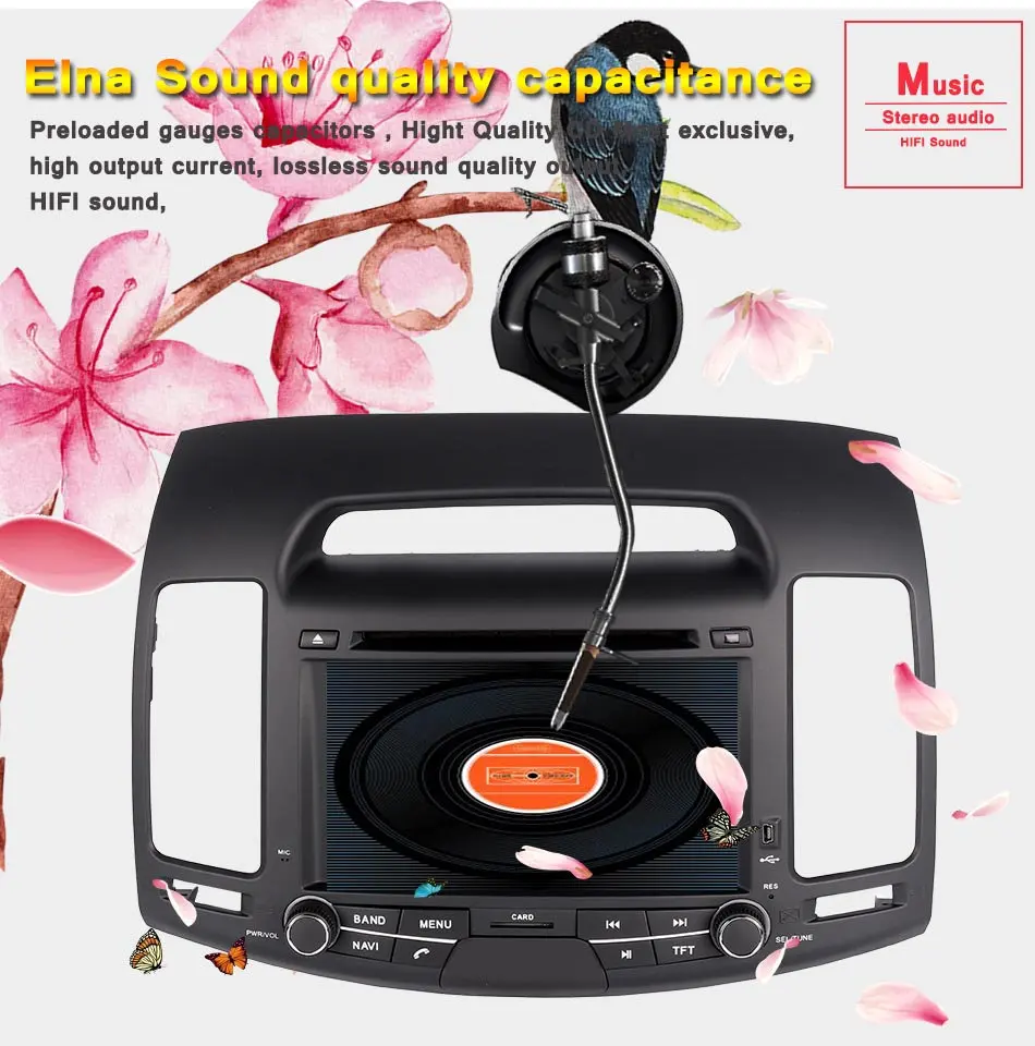 Sale Android 9.0 4+64G Car DVD Player GPS Radio for Hyundai Elantra 2007-2011 Navigation HD Multimedia OBD2 3/4G WIFI DVR SWC OBDII 12