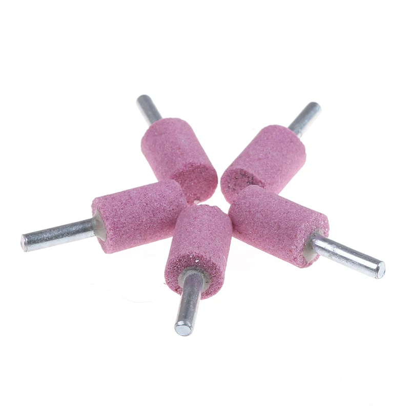 5pcs PA Cylinder Abrasive Stone Points Mounted Grinding Stone Burr 6mm