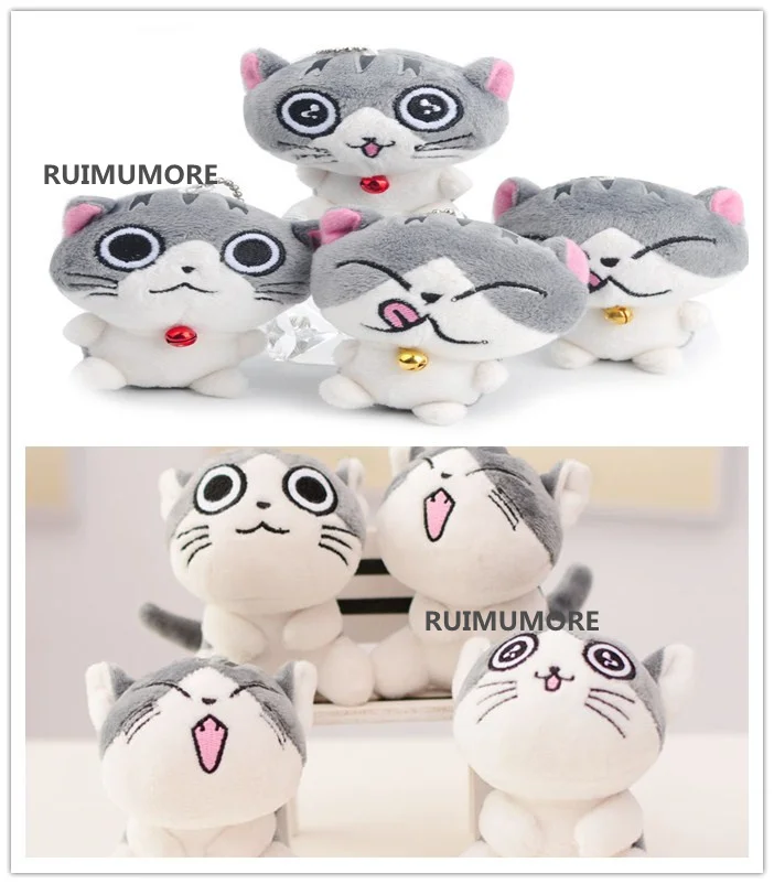 

Super HOT Middle 2Sizes, 6CM - 9CM - Grey CAT Plush Stuffed Animal Toys , Party Gift Soft Plush Cat Dolls Toys