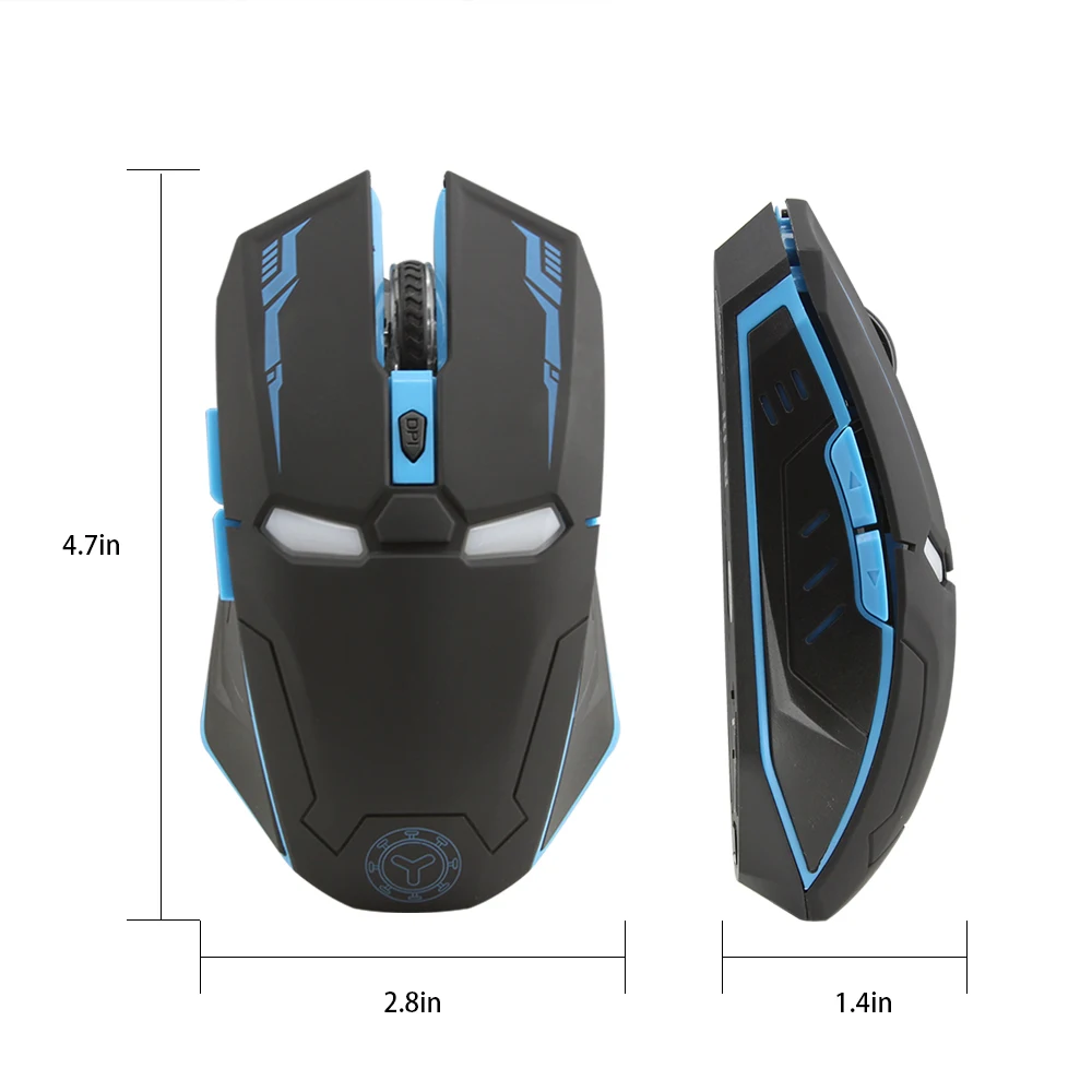 CHUYI Iron Man Wireless Mouse Silent 2.4G Optical Gaming Mouse 1600DPI Mute Button Click Mice For Xiaomi Samsung Gamer Laptop