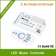 Free shipping Wireless RF 2.4G Music Remote Controller Dimmer for RGB LED Strip Light Module Light Box Music Controller