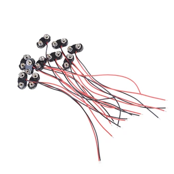 

10 X I Type 9V 9 Volt Battery Clip Connectors Buckle Cable