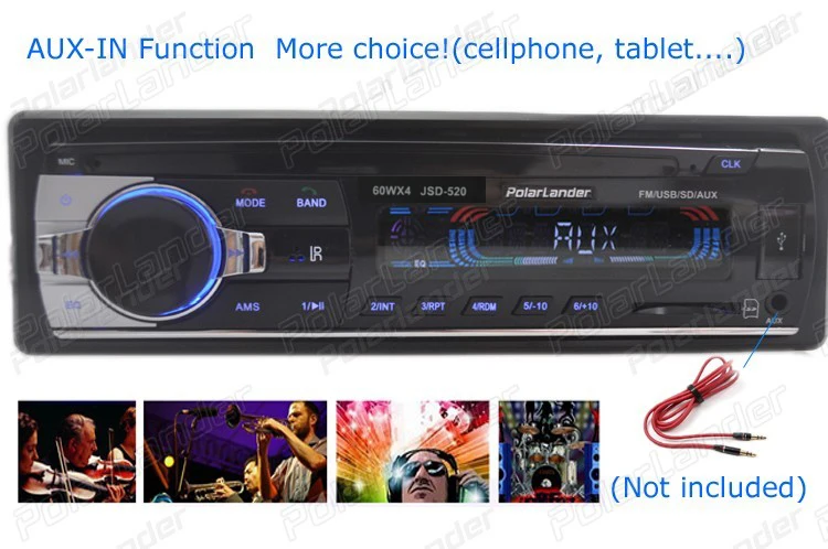 new arrival 12V 1 one single din Car Stereo  remote control FM Radio MP3 Audio Player Support Bluetooth Phone USB/SD music