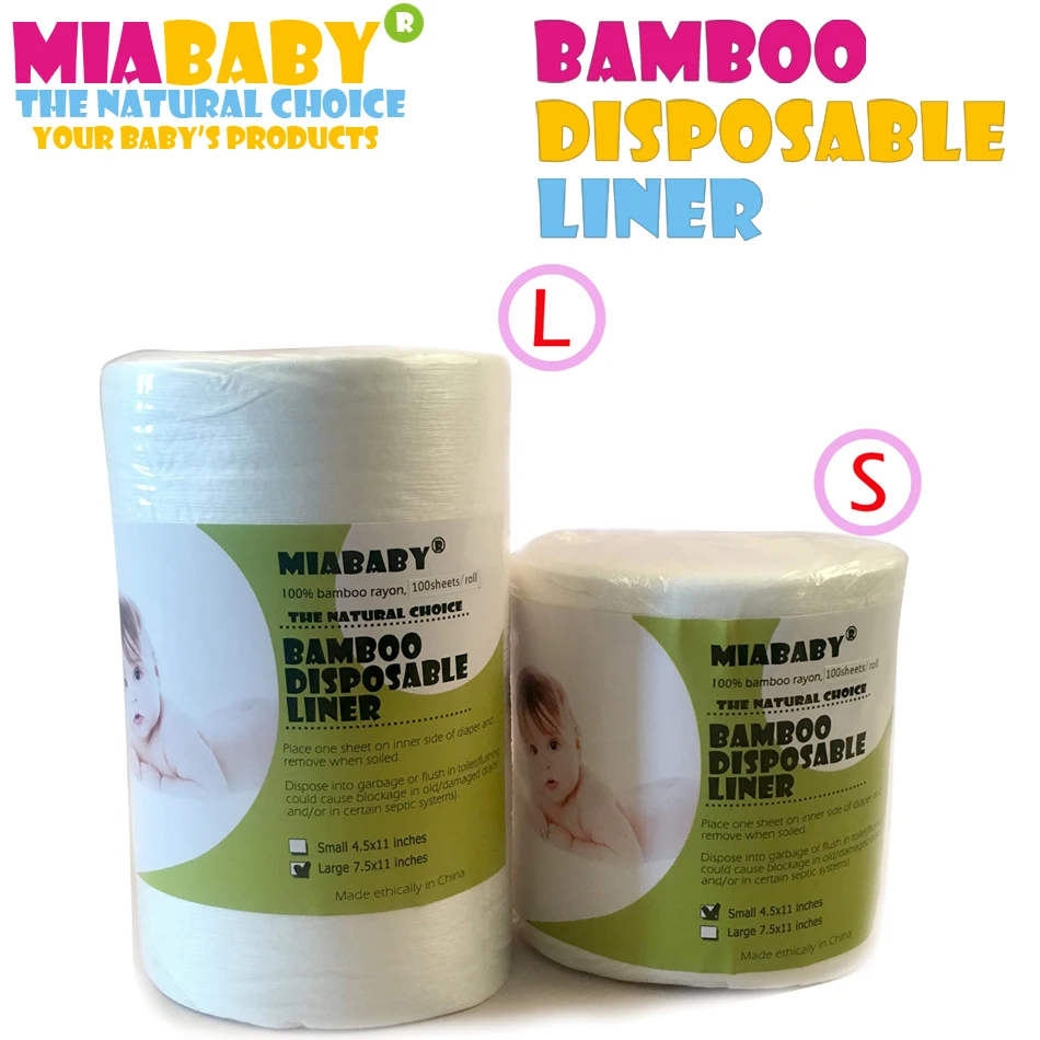 Miababy Disposable Diapers Biodegradable & Flushable nappy liners cloth diaper liners 100