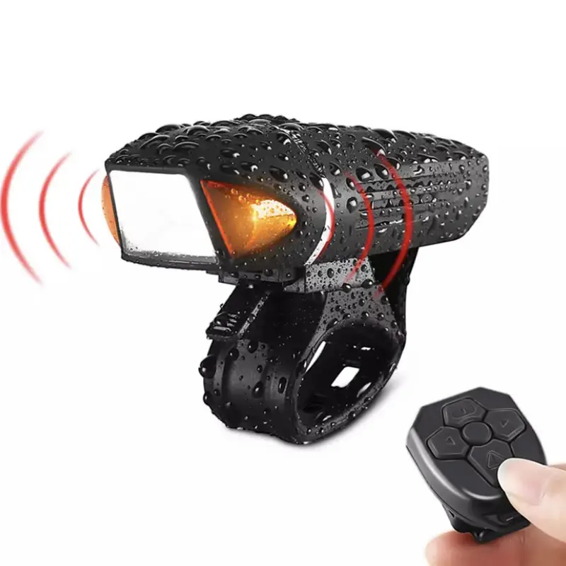 Remote Flashlight For Bicycle Alarm Bell Horn Bike Light Front Head