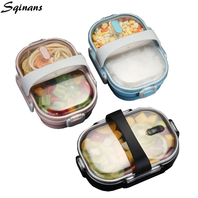 Портативный Bento Box японский стиль Ланч-бокс для детей Кухня Термо из нержавеющей