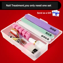 Новинка 14 шт./компл. Набор для лечения Ногтей ПРАЙМЕР+ питание+ лак+ смягчающее масло кутикулы ножницы с пушером ролики для удаления ороговевшей кожи УФ гель