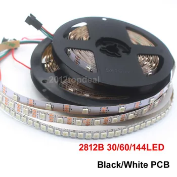 

WS2812B 5050 RGB LED Strip 5M 150 300 Leds 144 30LED/M Individual Addressable 5V