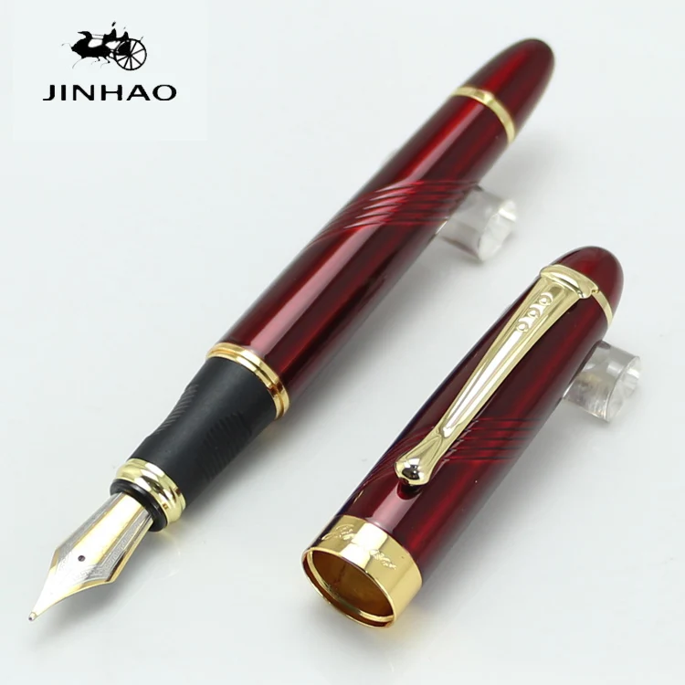 JINHAO X450 перьевая ручка с розовым и золотым перьевым наконечником твист