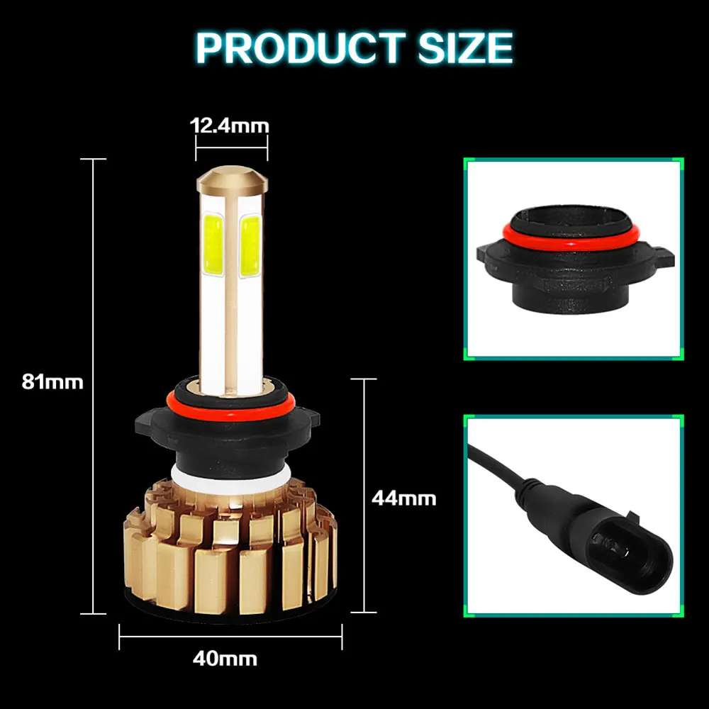 

9006/HB4 8000LM LED Fog Light Front Lamp LED Headlight Super Bright High Power Automobile Safety Car Accessories