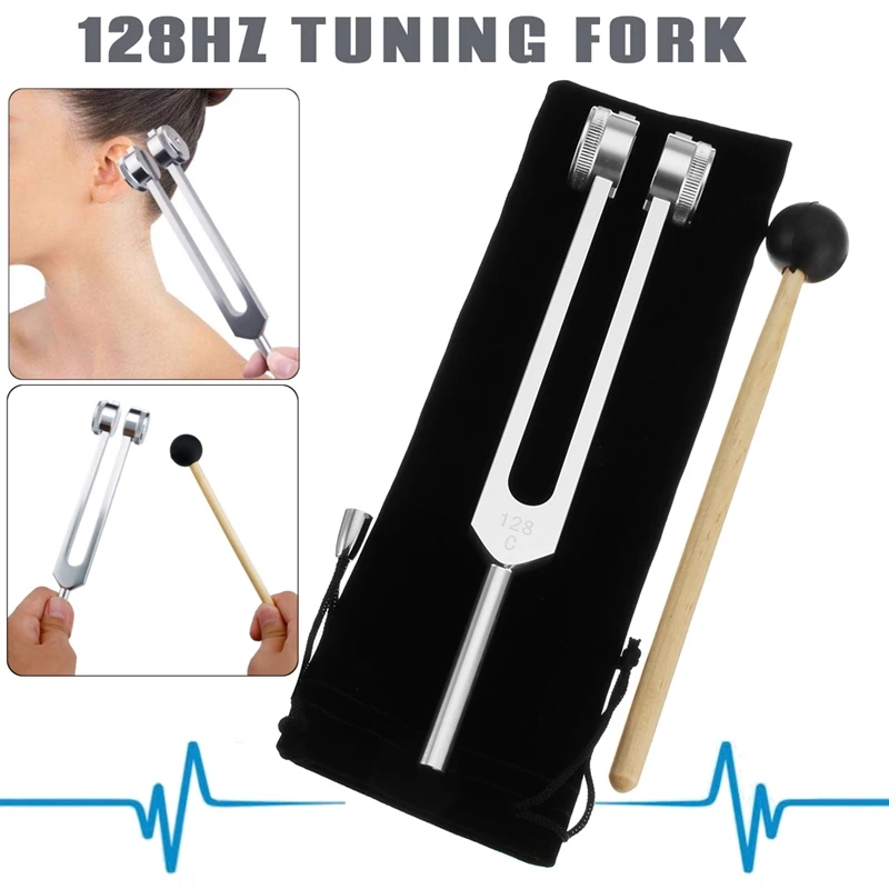

Kifit Aluminum Medical Tuning Fork Chakra Hammer Ball Diagnostic 128HZ Frequency Tuning Fork Health Care Tools