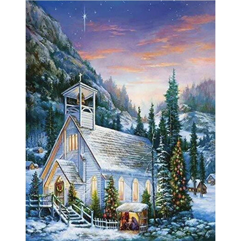 

New Full Square/Round Drill 3D Diamond Embroidery "Scenic cabin" 5D DIY Diamond Painting Cross Stitch 5D Home Decor Gift B541