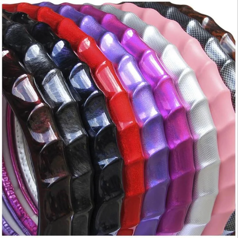 

3 D Wave flash Bright Leather Car-covers Steering-wheel Sport Racing Steering Wheel Cover for BMW AUDI BENZ alfa romeo