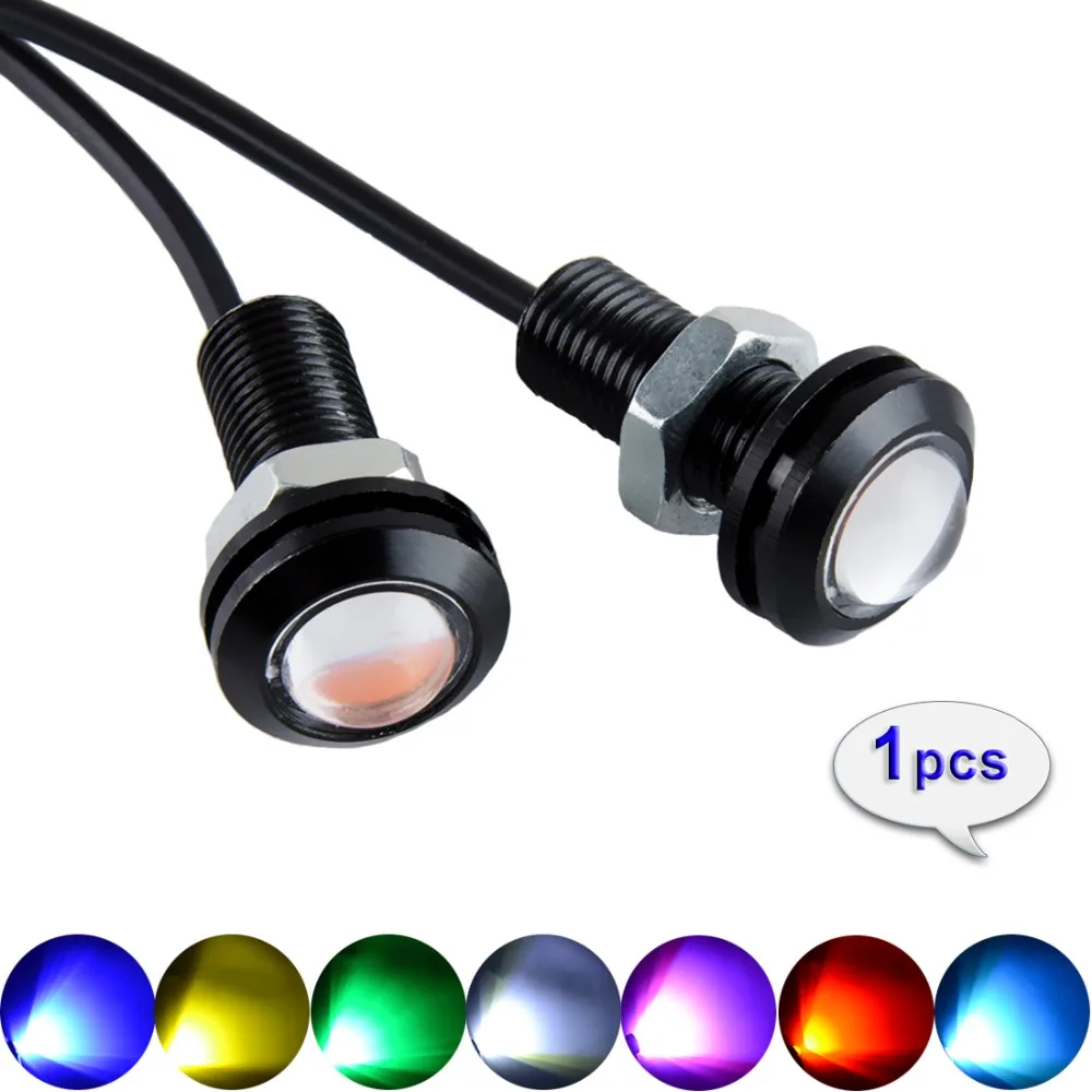flytop 1 x 9W 18MM Eagle Eye Car LED Lamp IP68 Waterproof High Power Auto Daytime Running Light Parking Lights DRL Bulb 7Colors flytop 1 x 9W 18MM Eagle Eye Car LED Lamp IP68 Waterproof High Power Auto Daytime Running Light Parking Lights DRL Bulb 7Colors