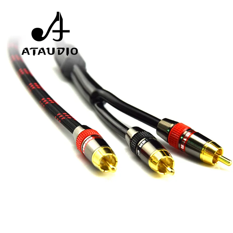 Pure Copper RCA Splitter Cable - Single To Dual RCA For Subwoofer & Audio Systems