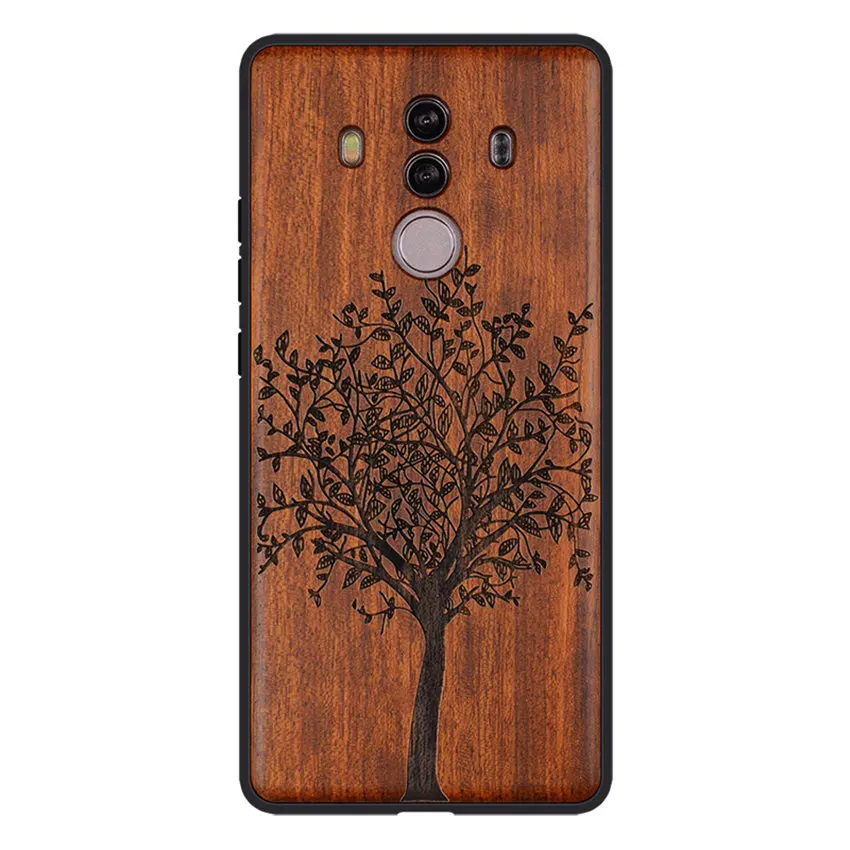 Новинка 2018 чехол Huawei Mate 10 Pro тонкая деревянная задняя крышка ТПУ бампер для чехлы