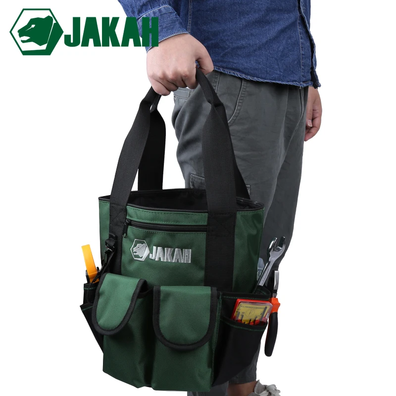Details about   Waterproof Bucket Tool Bag Portable Toolkit Canvas Tool Bucket For Home Garden 