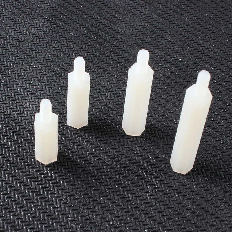 M3 Hex Nylon Column slotted Single Pass Brass Standoff Spacer Bolts