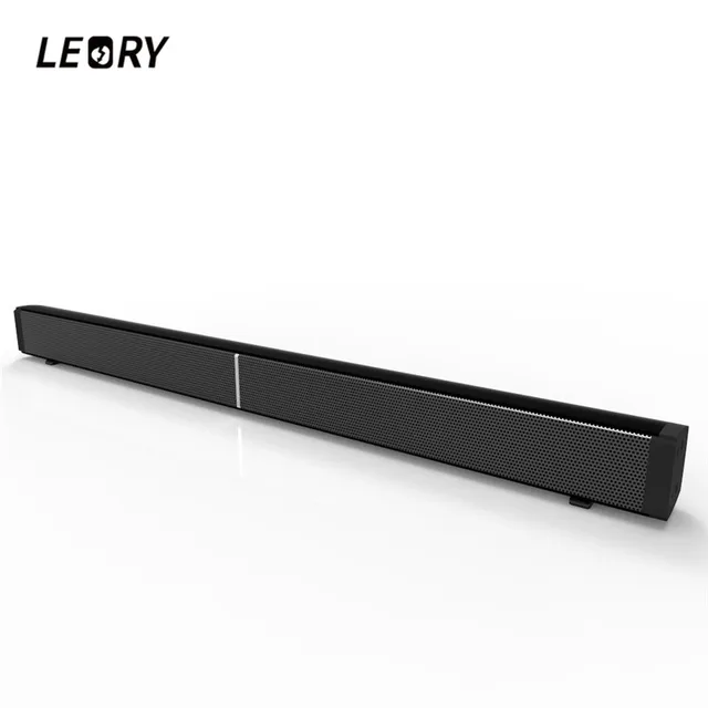 LP-09 Bluetooth Ec ho Soundbar Speaker 40W 3D HiFi Stereo Bass Speaker TF Card Aux Home TV Wall-mounted Remote Control Soundbar