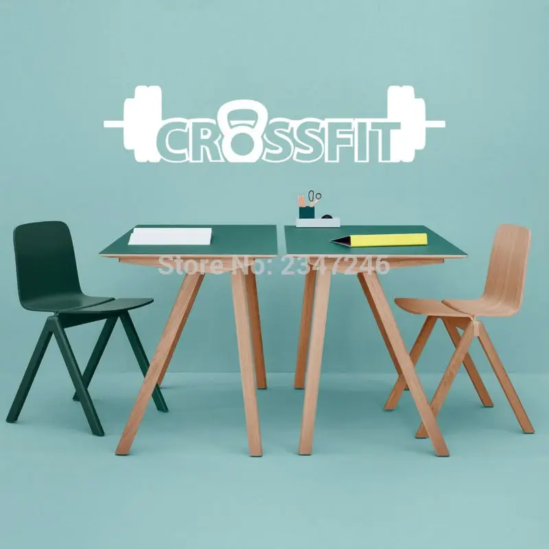 

Decorative Special Dumbbell Wall Decal Crossfit Vinyl Sticker for Kids Boys Room Home Decoration