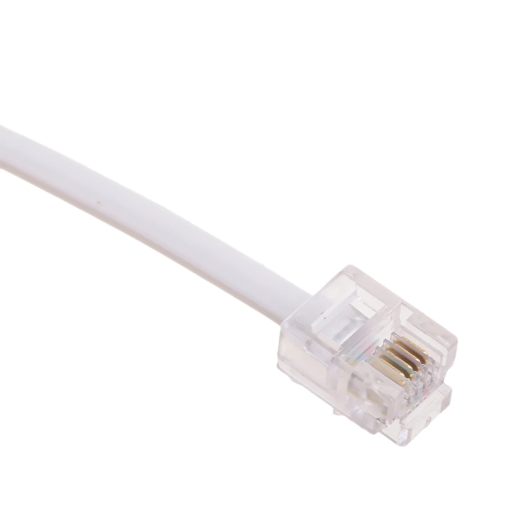 Telephone Splitter Male to 2 Female Converter Cable RJ11 6P4C Telephone Wall Adapter and Separator for Landline phone