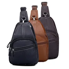 Дизайн Мужская модная сумка через плечо Theftproof вращающаяся кнопка открытая кожаная нагрудная Сумка Мужские сумки на плечо нагрудная поясная сумка