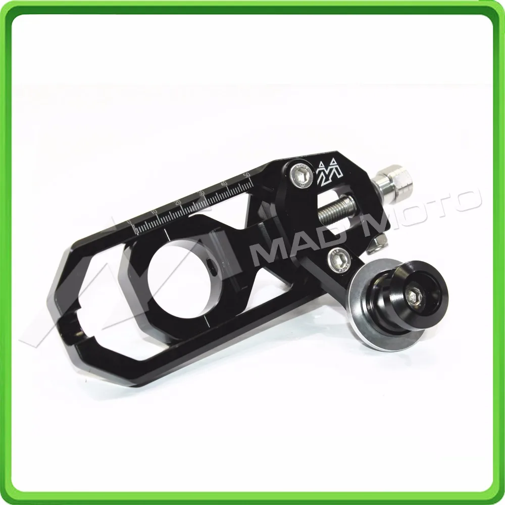 Aluminum motorcycle Chain Tensioner Adjuster with spool fit for YAMAHA R1 YZF R1 2004 2005 YZF-R1 04 05 Black (6)
