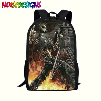 

Rock guitar computer backpack bag backpack teen boy girl school bag punk skull heavy metal backpack ladies men's notebook