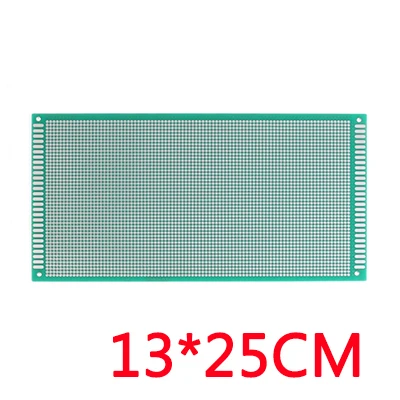 1 шт. 2,54 мм шаг PCB макет двухсторонний прототип печатной платы универсальная печатная плата для Arduino стекловолокна - Цвет: 13x25cm