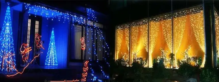  1600 LED lights 10*5m Curtain Lights, led Lighting Strings Flash Fairy Festival Party light Christmas light wedding Decor